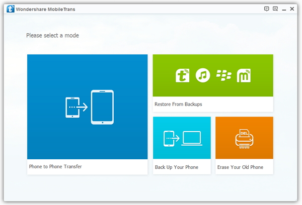 choose phone to phone transfer feature