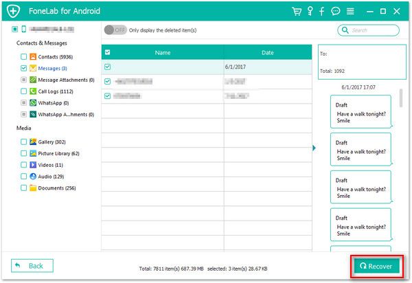 recover deleted contacts for android directly