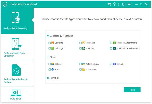 select data type to scan