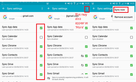 sync android to google cloud server