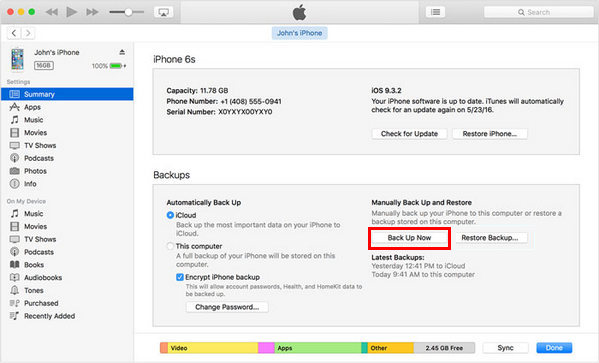 restore whole itunes backup to iphone