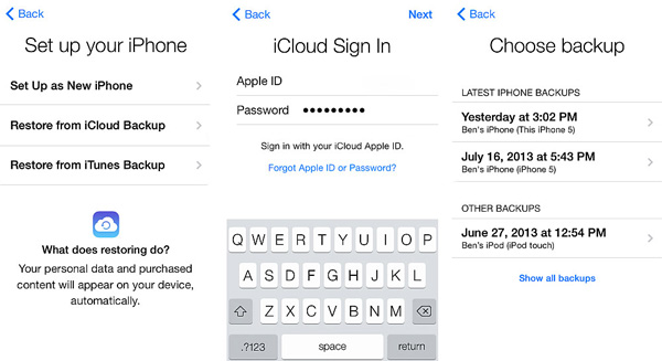 restore whole icloud backup to iphone